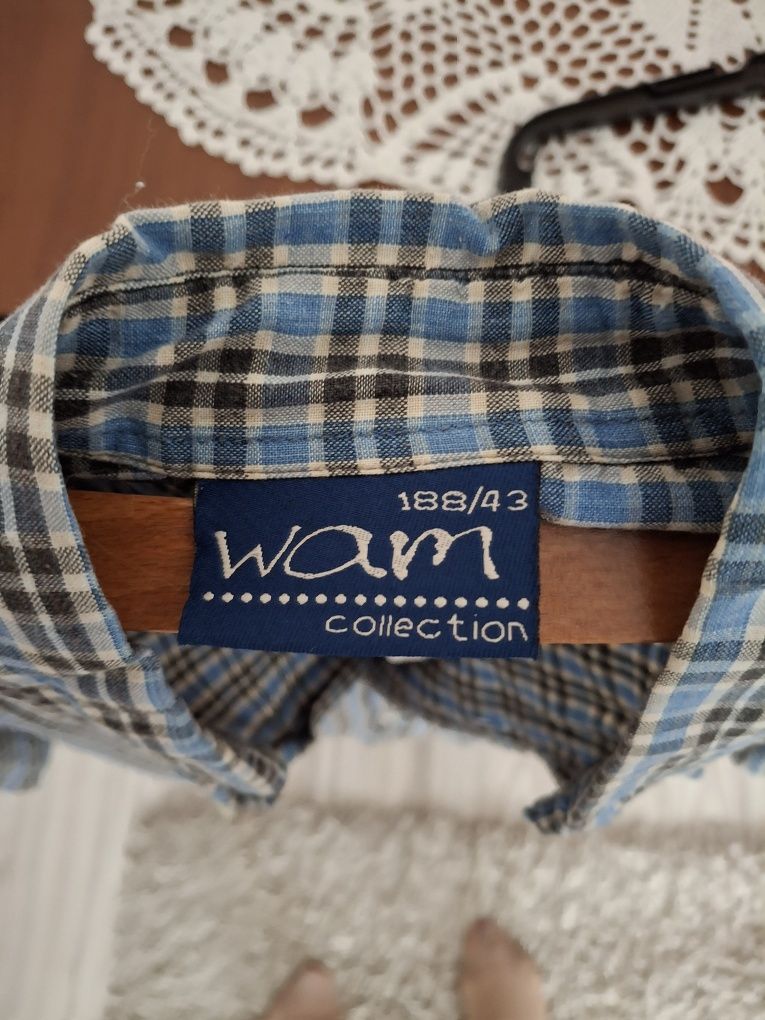 Koszula męska z krótkim rękawem w kratkę