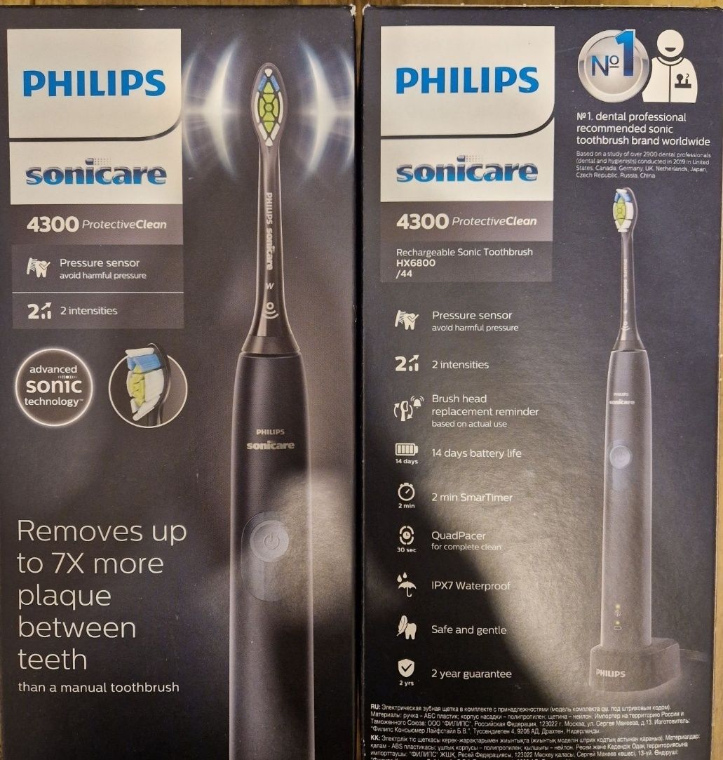 Новые оригинальные зубные щётки Philips Sonicare 4300