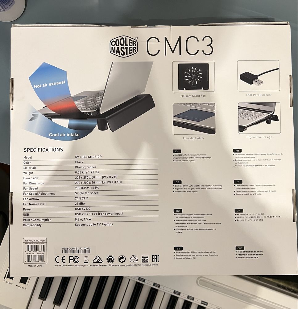 COOLER MASTER - Base Notepal CMC3 (até 15P)