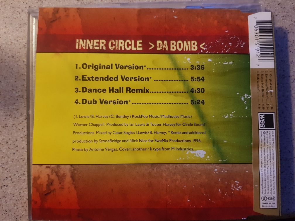 Maxi CD Inner Circle Da Bomb WEA 1996 Germany