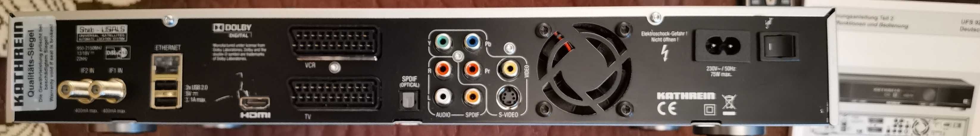 Tuner satelitarny KATHREIN UFS 925 (DVB-S2)/ nagrywarka z dyskiem 1 TB