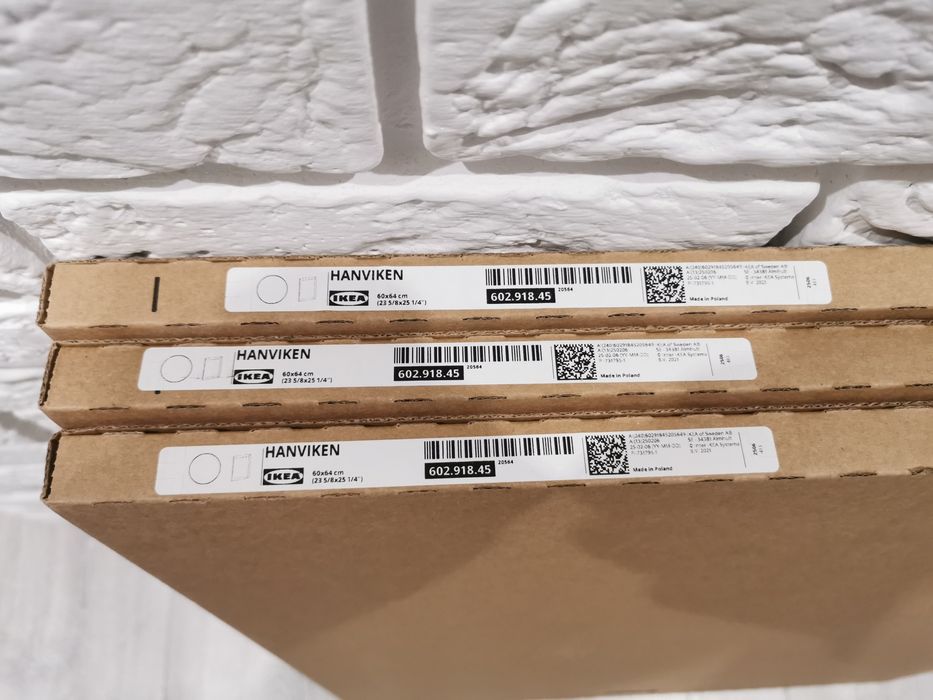 3X Fronty Hanviken IKEA 60X64cm, NOWE