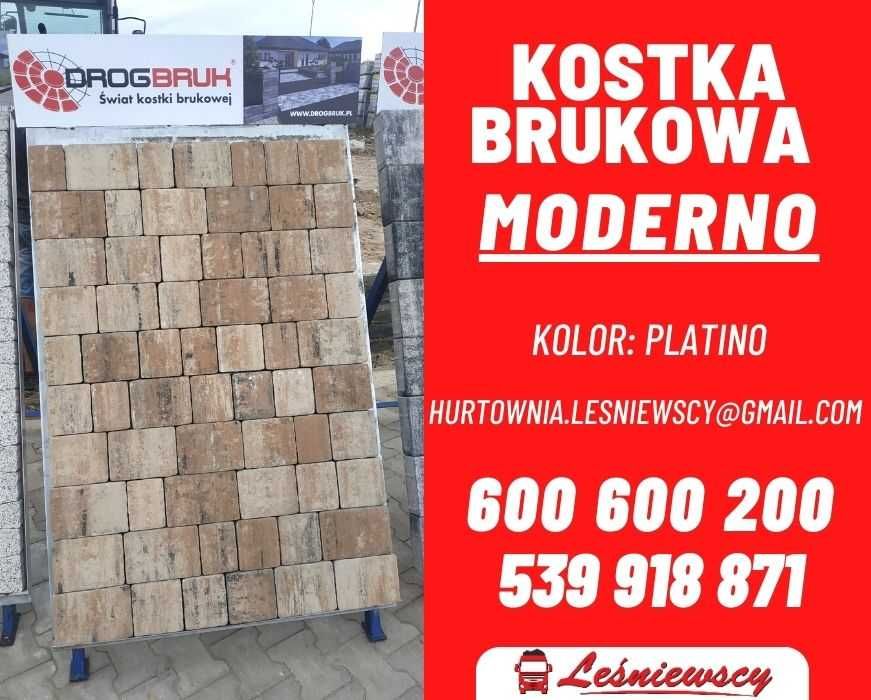 Kostka brukowa DROGBRUK-Moderno Piatto kolor PLATINO Nowość na podjazd