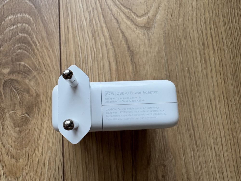 Ładowarka Apple USB-C 67W (model A2518) – niesprawna