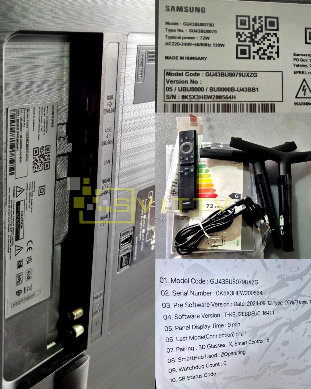 Samsung 43BU8079 Crystal / 4K / Wi-Fi / Smart Tv / Новий.