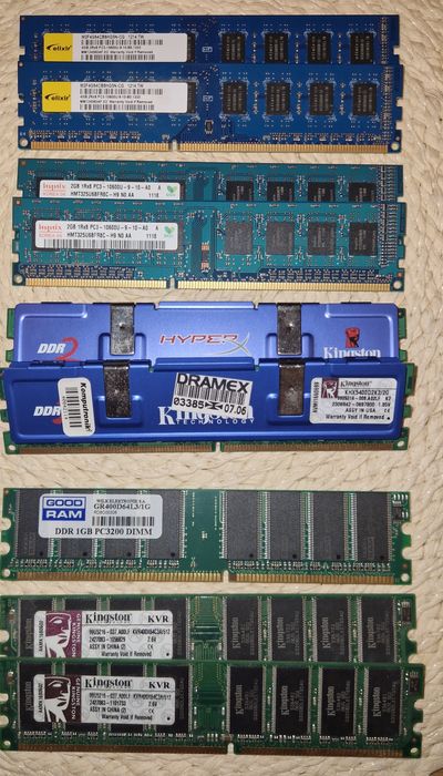 Pamięć RAM hynix Adata kingston elixir goodram