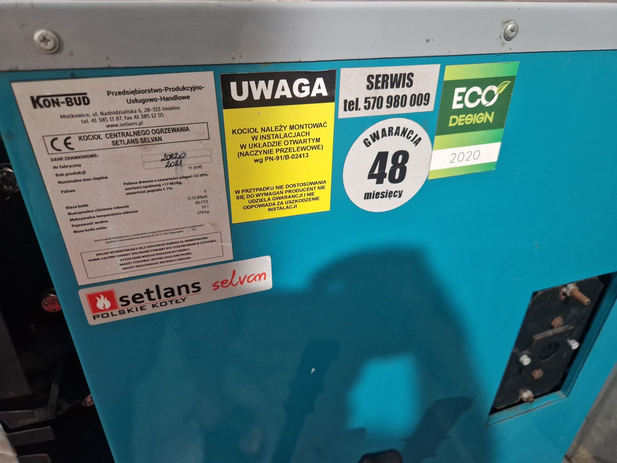 Piec kocioł Setlans 11 kw 5 klasy z 2021 roku