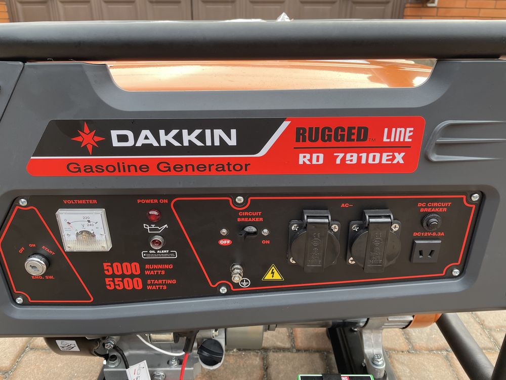 Продам бензиновий генератор DAKKIN RD7910EX, 5,5 кВт