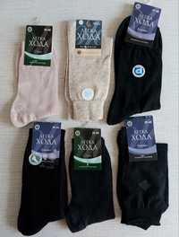Шкарпетки льон, бавовна +віск Легка хода 39-46р чорні, білі, беж