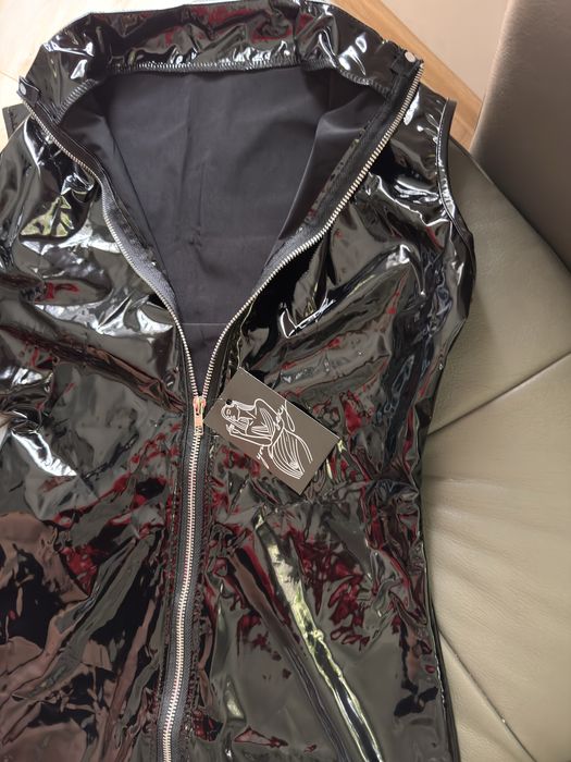 Seksowna sukienka lateksowa rozpinana latex