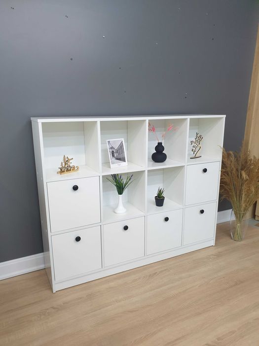 Стелаж "Дафна" Бетон Білий.Меблі дитячої,вітальні.Для іграшок.