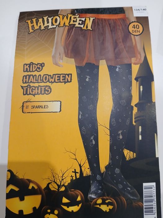 Rajstopy na halloween 13-140cm NOWE