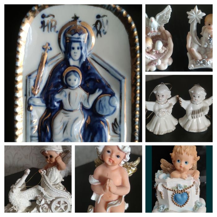 Иконка фарфоровая GZHEL. Статуэтка Дева Мария