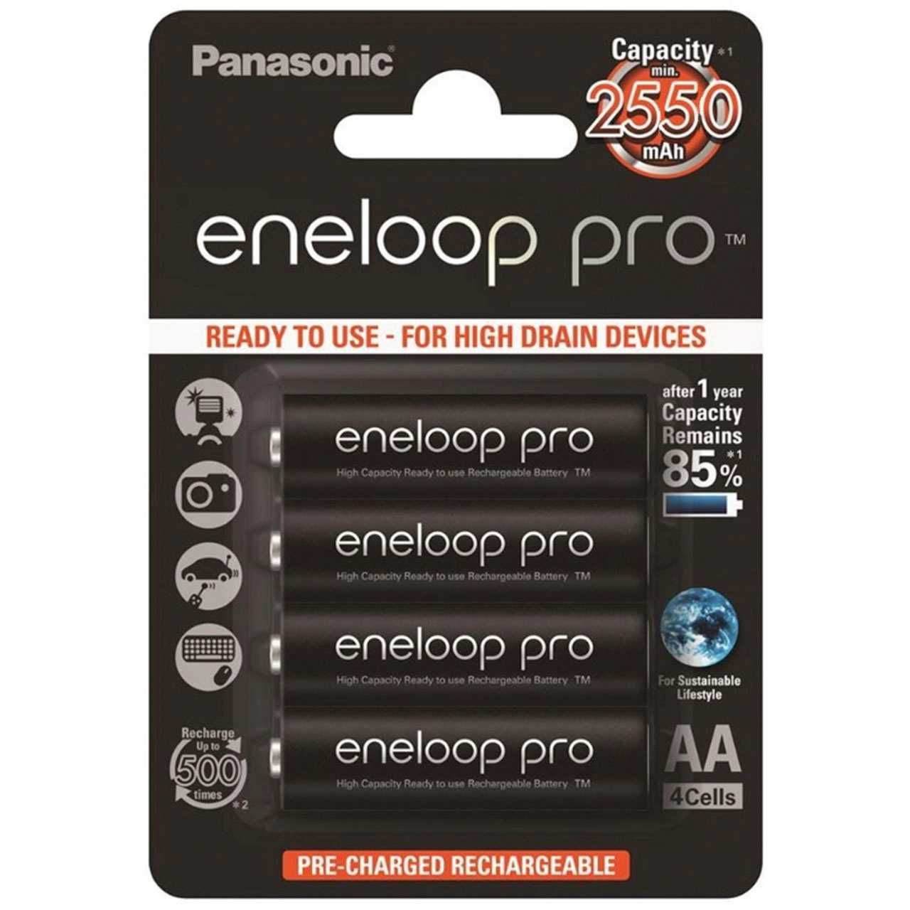 Акумулятор Panasonic Eneloop Pro AA 2550 mAh 4шт (NiMH)