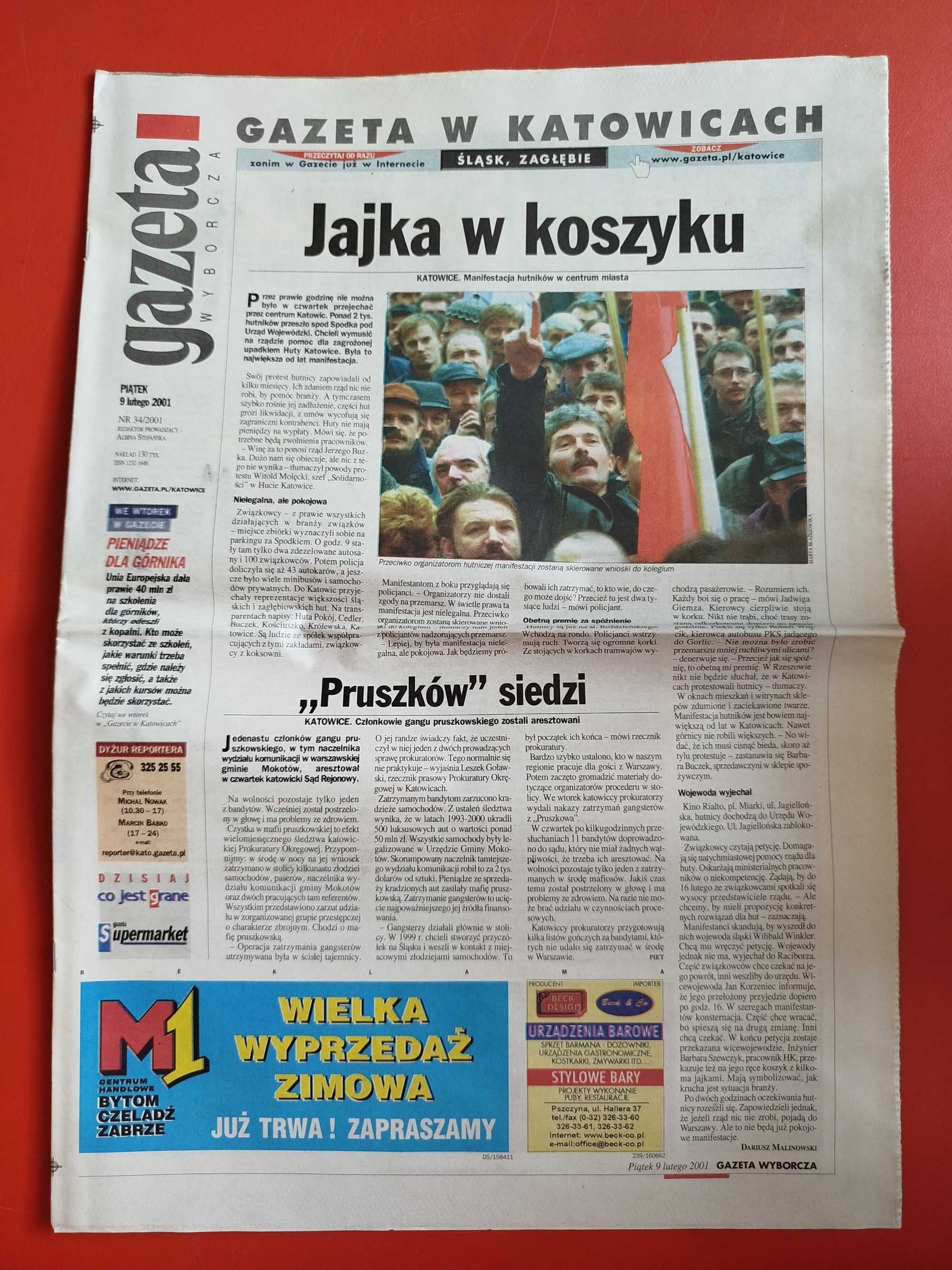 Gazeta Wyborcza, 9 lutego 2001, nr 34