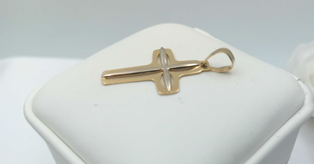 Złota Zawieszka Krzyż Krzyżyk próba 585 NOWA/ Fajne Okazje Radomsko