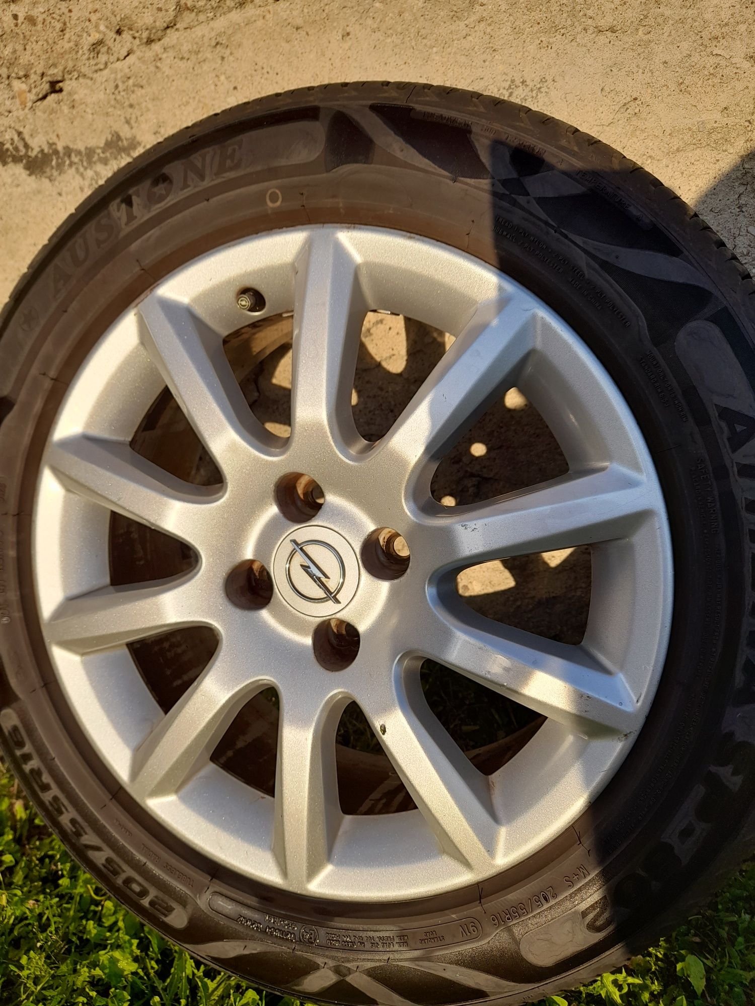 Sprzedam alufelgi z oponami letnimi do astry h  4x100 r16