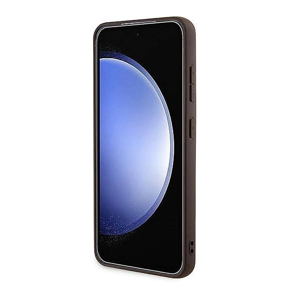 Etui Guess 4G Metal Gold Logo na Samsung Galaxy S24 - brązowe