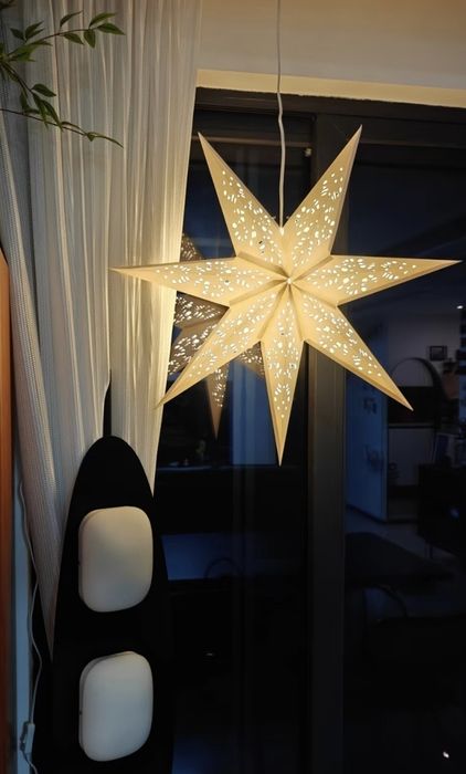 Strala Ikea biała 70cm gwiazda