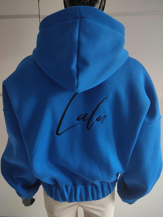 Bluza lalu rozpinana chabrowa