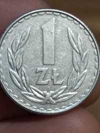Sprzedam trzecia monete 1 zloty 1987 r