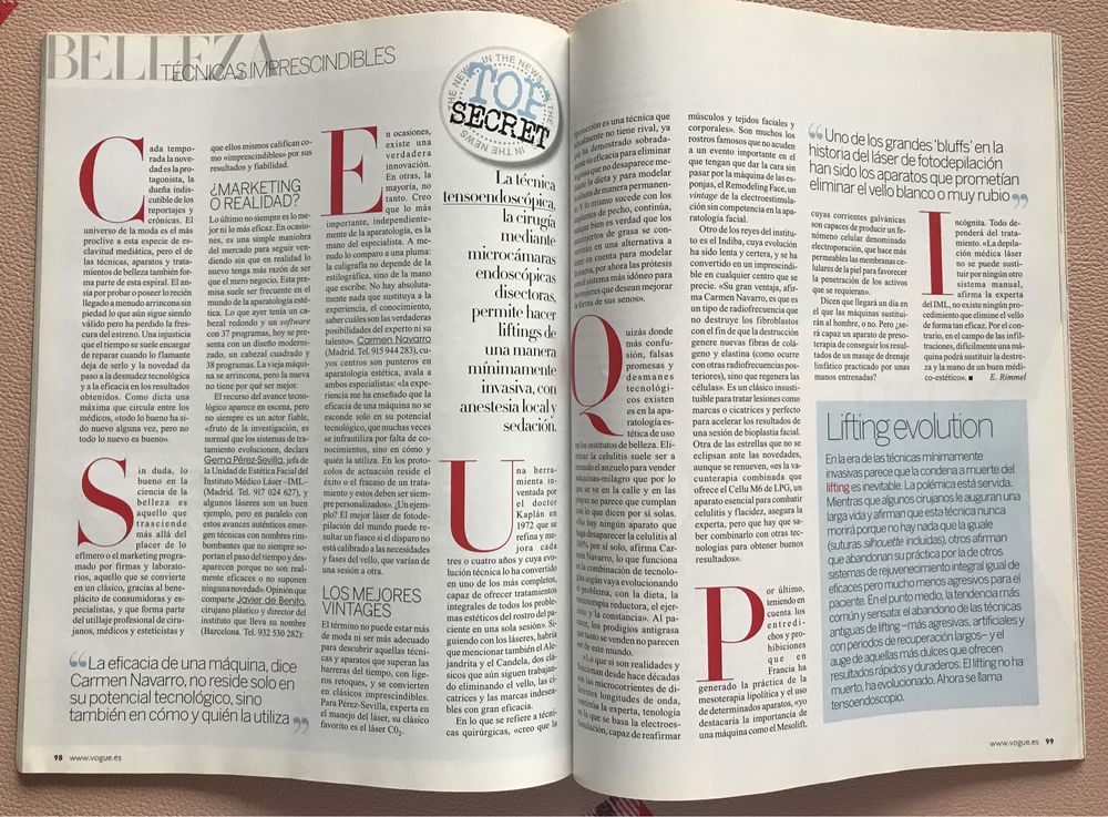 Vogue Hiszpania España Vogue Belleza 2011 hiszpański
