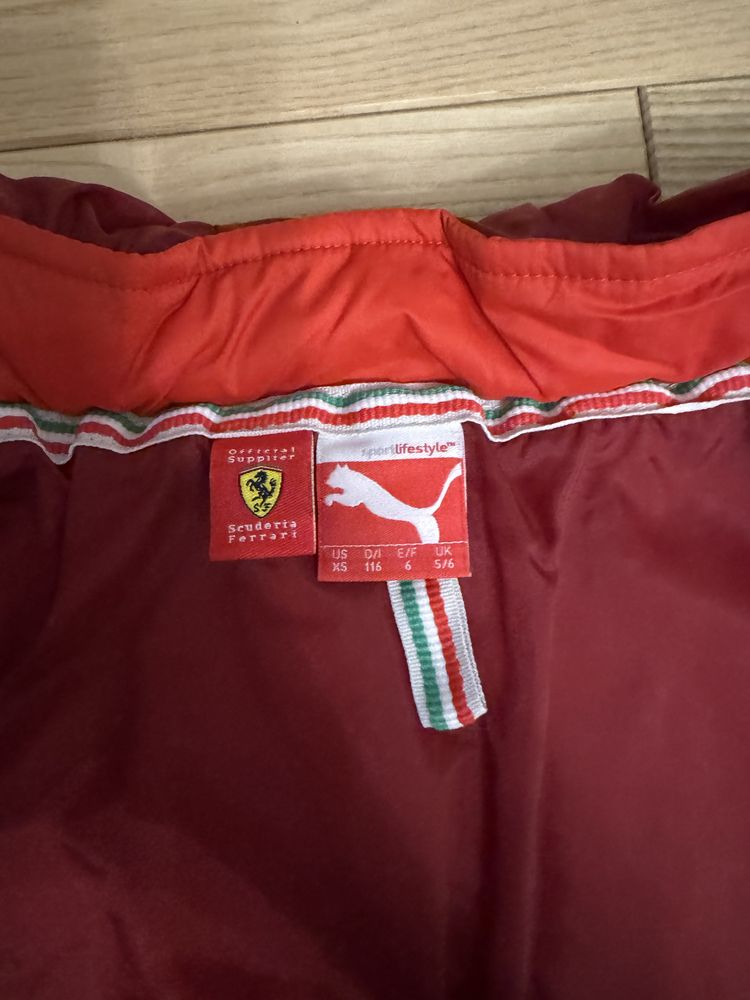 Official Scuderia Ferrari F1 Team Jacket Puma Youth Size 5-6yrs