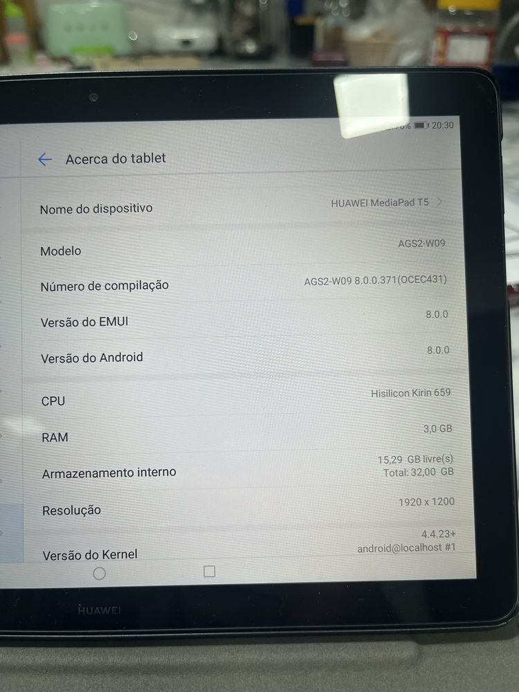 Tablet Huawei 10,1 polegadas com capa