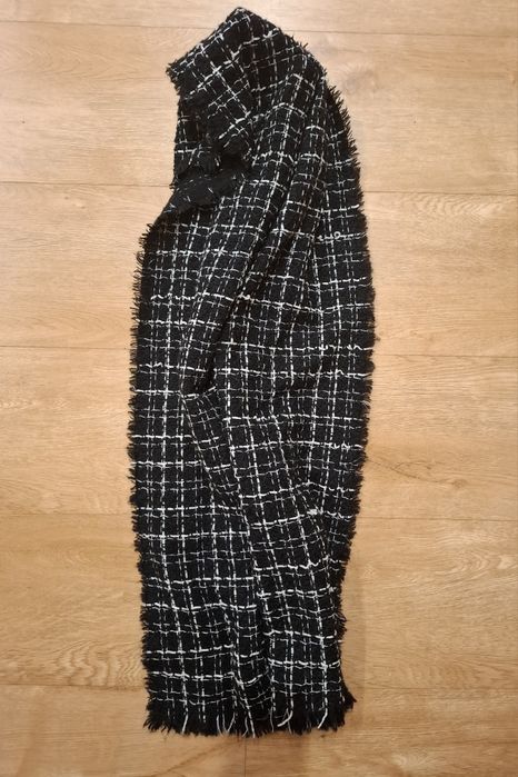 Greenpoint szal szalik czarny biały