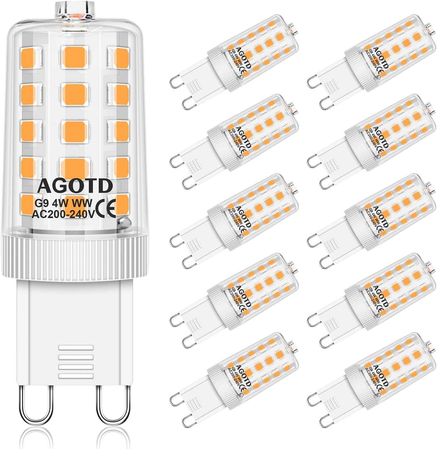 Nowe żarówki LED G9 / 4W / zimna biel / 10 sztuk !1058!