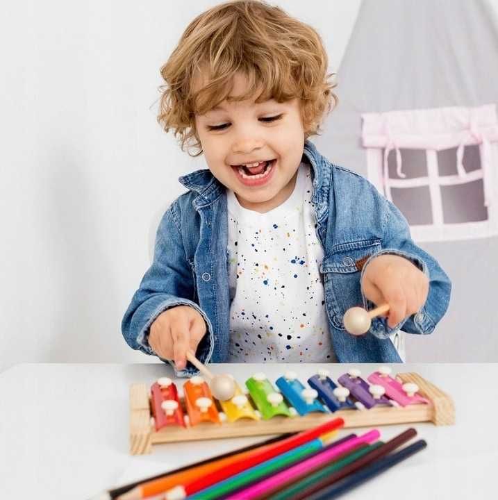 Cymbałki kolorowe drewniane Edukacyjne dla Dzieci * Sklep Wejherowo