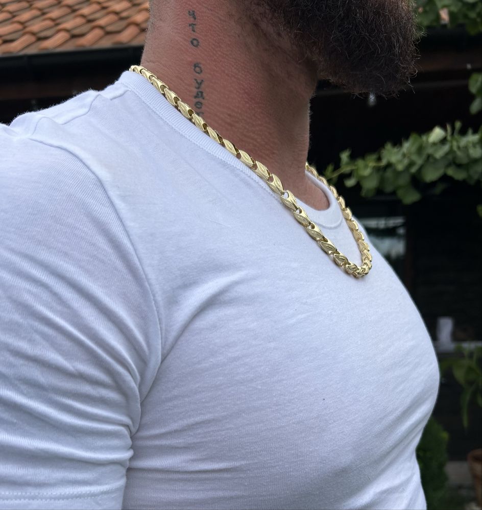 Złoty łańcuch łańcuszek kajdan splot armen armeński cartier