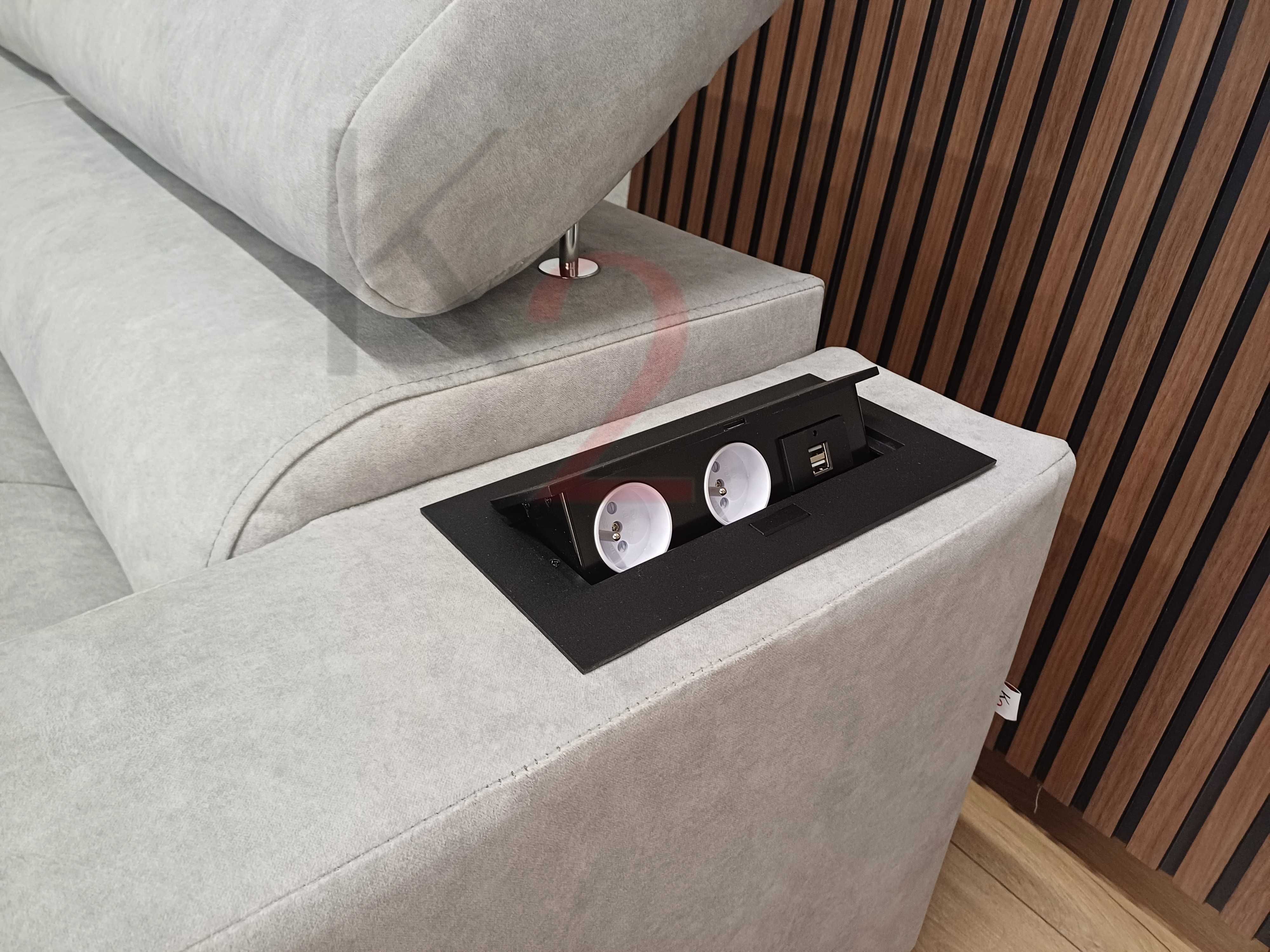 Narożnik  Nowość Fuks + Usb , Rogówka do spania ,Kanapa, Sofa +Gratis