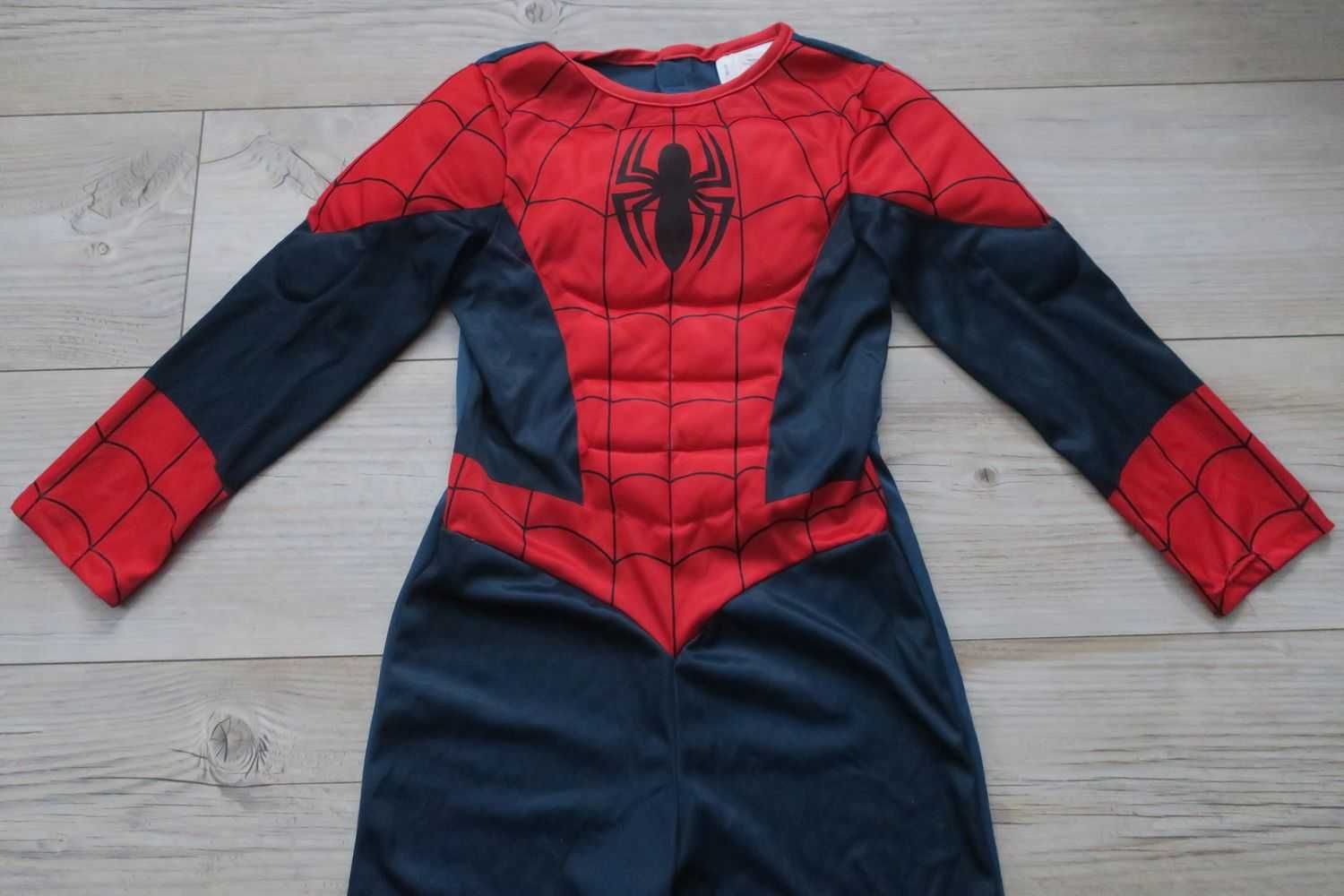 Strój karnawałowy Spiderman z mięśniami Marvel Rubie's r 128, 7-8 l