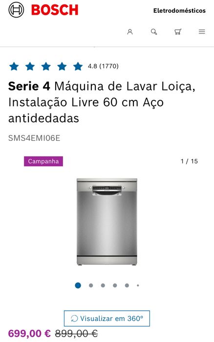 Lava loiça novo Bosch Serie 4