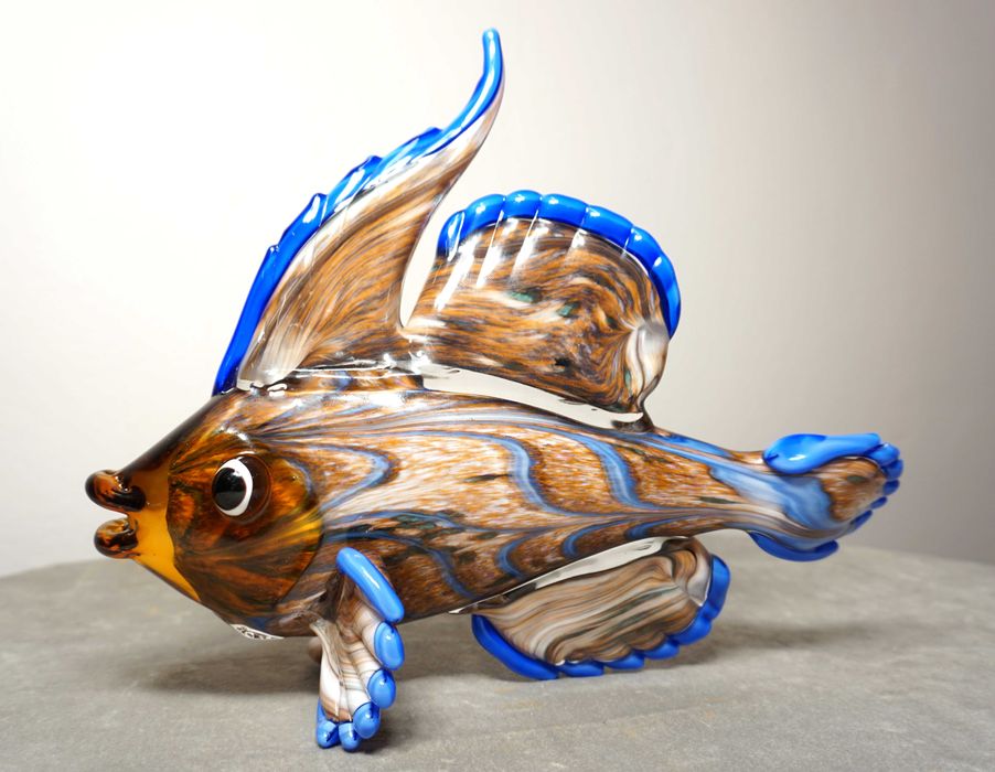 SZKŁO w stylu murano duża ryba mandaryńska