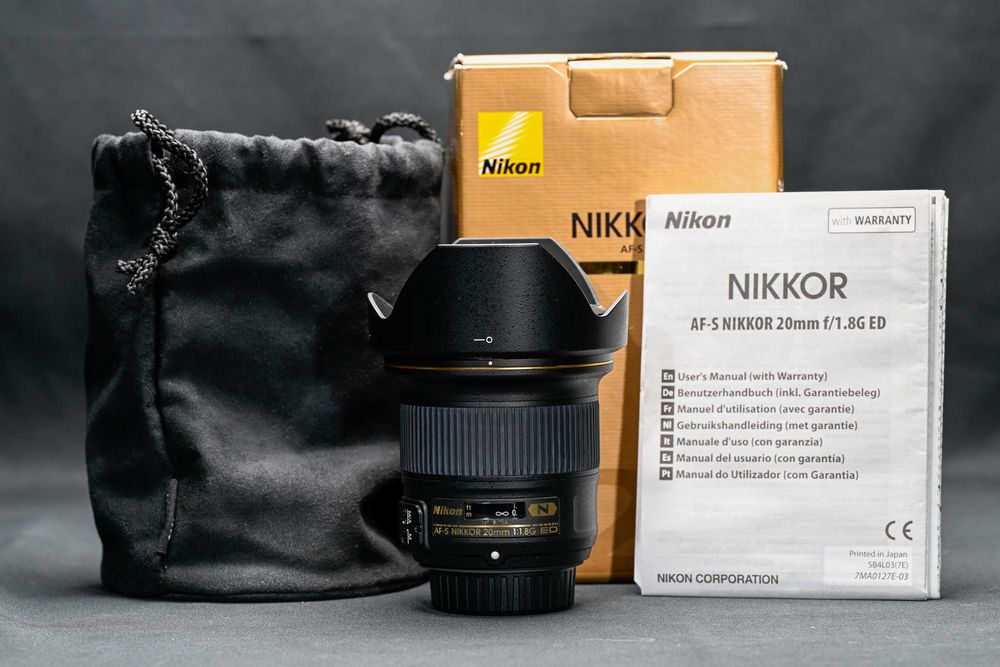 Obiektyw Nikon Af-S 20mm f/1,8 G + zest. filtrów ND Okazja!