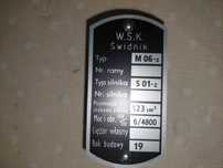 Nowa tabliczka glowki ramy+nity wsk 125  M06-Z zetka
