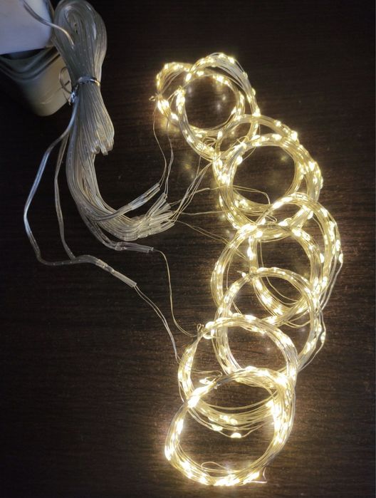 Гірлянда штора usb 3*3, гирлянда штора usb, гирлянда штора з пультом