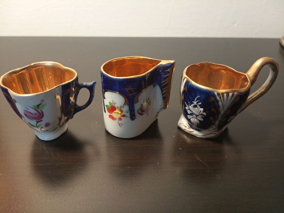 3 chavenas de porcelana de coleção (miniaturas) pintada a mão - Aveiro
