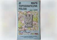Łeba i Lębork - Mapa topograficzna Polski- 1993 rok