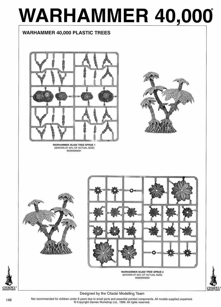 Warhammer Battle: Scenery - plastic Trees, jungle, palmy - folia