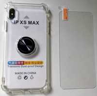 Case z Magnetycznym Ring i Szybką Ochronną do iPhone XS Max