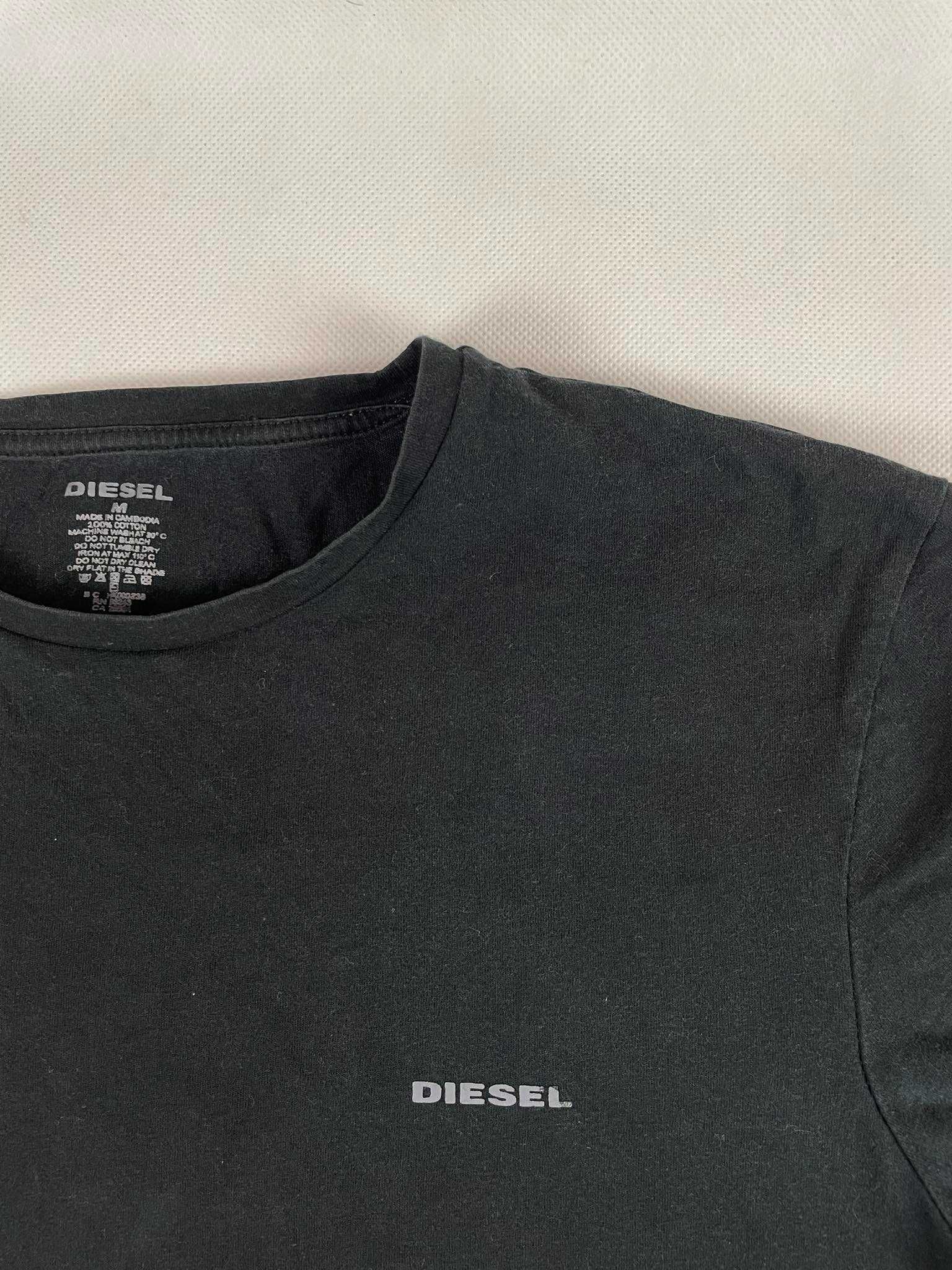 Basic T-shirt Diesel M czarny