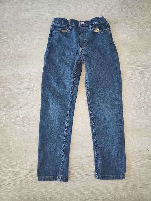 Spodnie jeansowe, elastyczne, H&M, rozm. 134, slim fit