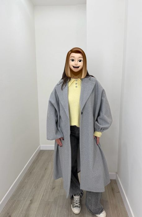 Casaco comprido fazenda oversize - Novo