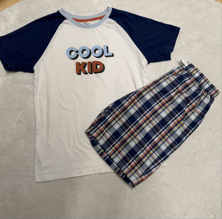 Marks&Spencer piżama dwuczęściowa modna 152 chłopiec