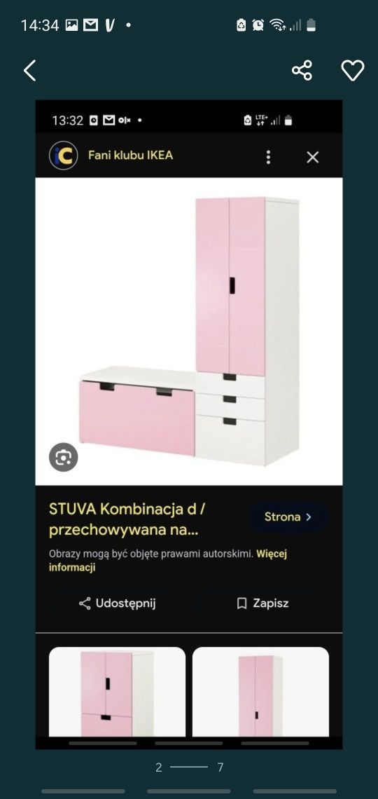 Meble dziecięce Ikea szafa Stan igła