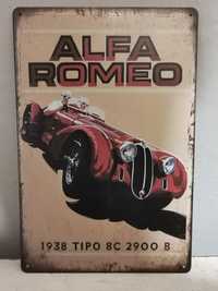 Tablica blaszana szyld alfa Romeo warsztat garaż garage