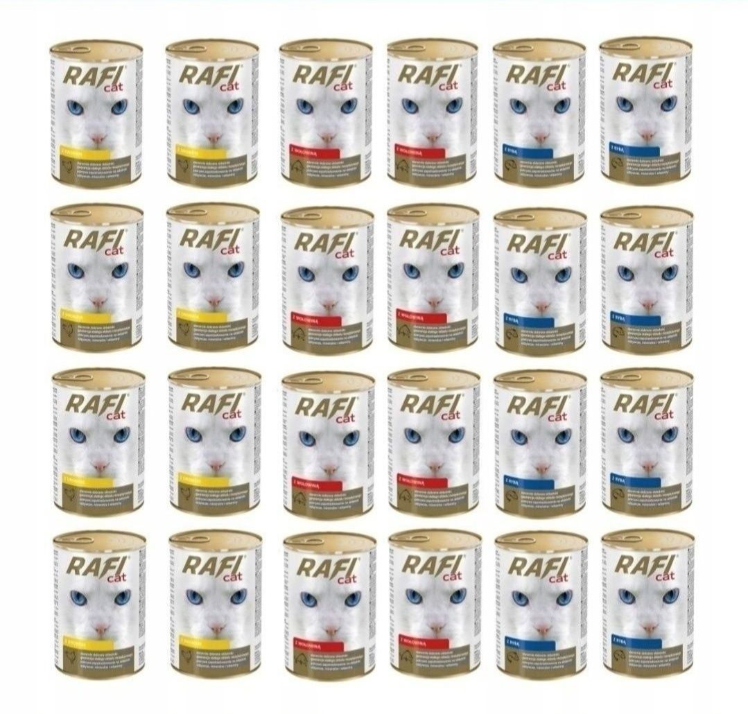 Dolina Noteci 24x400g Rafi Cat Mokra Karma w Puszce dla Kota Mix Drób